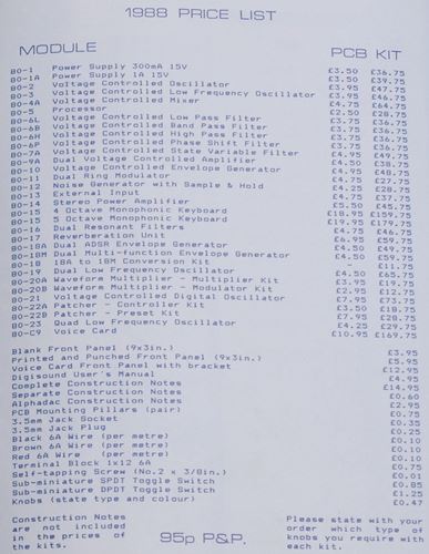 Digisound-1980s leaflets for modular 80